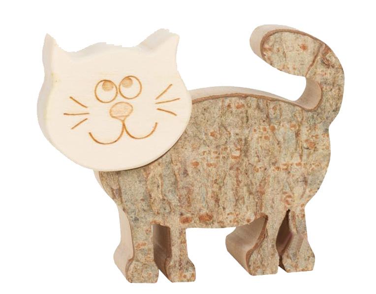 Gatto in legno da 4,5 cm