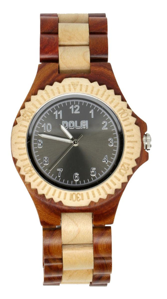 Orologio in legno bicolore, Lienzo