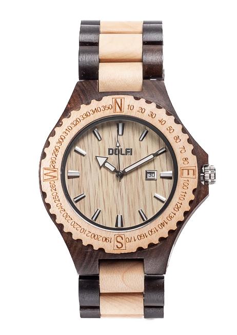 Orologio in legno bicolore uomo, Kennedy