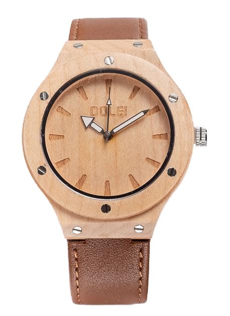 Orologio da polso in legno e ecopelle, Neo