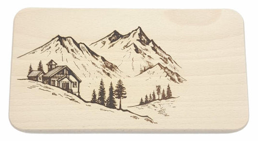 Tagliere - baita in montagna 22x12 cm